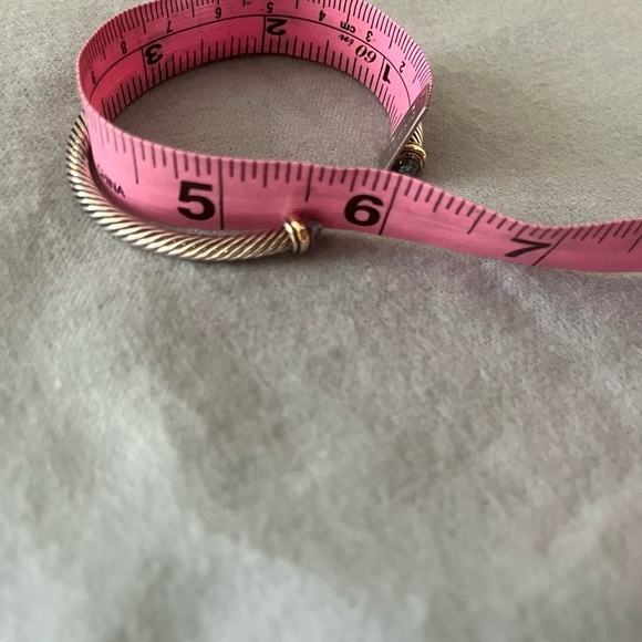 David Yurman Cable 18K Yellow Gold, Sterling Silver, and Gemstone Bracelet - Picture 4 of 5